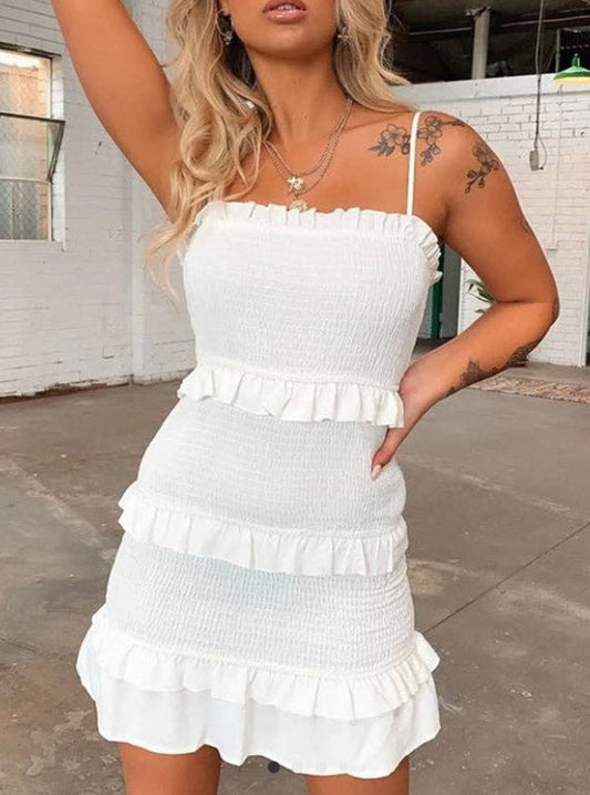 Ruffles Tiered Mini Dress